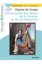 La declaration des droits de la femme et de la citoyenne