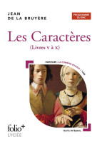 Les caracteres - bac 2025 - livres v a x