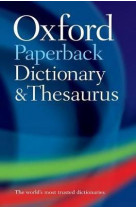 English paperback dictionary and thesaurus
