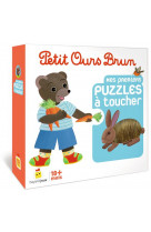 Jeu petit ours brun - mes premiers puzzles a toucher