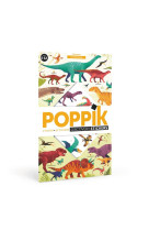 Poppik les dinosaures - 1 poster + 72 stickers repositionnables