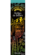 Mes marques-pages a gratter : droles de betes