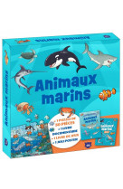 Coffret puzzle documentaire : animaux marins