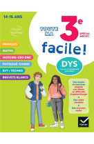 Ma 3e facile special brevet ! tout-en-un adapte aux enfants dyslexiques (dys)