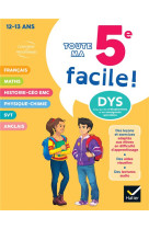 Ma 5e facile ! tout-en-un adapte aux enfants dyslexiques (dys) ou en difficulte d'apprentissage