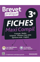 Brevet pratique maxi-compil de fiches la totale 3e brevet 2024 - toutes les disciplines de l'epreuve