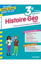 Cahier du jour / cahier du soir  : histoire-geographie, emc  -  3e  -  brevet