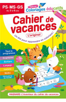 Cahier de vacances : maternelle  -  ps, ms, gs  -  coloriages educatifs  -  3/6 ans (edition 2022)