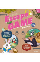 Escape game kids - 2 aventures (sauve les animaux du zoo !, echappe-toi du monde d alice au pays de