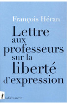 Lettre aux professeurs sur la liberte d'expression