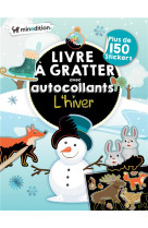 Livre a gratter avec autocollants  -  l'hiver