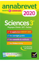 Annabrevet : sciences (edition 2020)