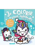 Je colorie sans deborder tome 46 : jolies licornes : 2/4 ans