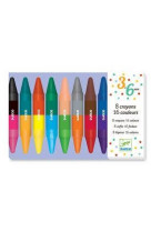 8 crayons 16 couleurs 3-6ans