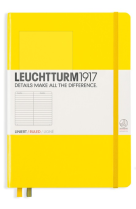 Carnet medium a5 rigide 249p numerotees ligne citron