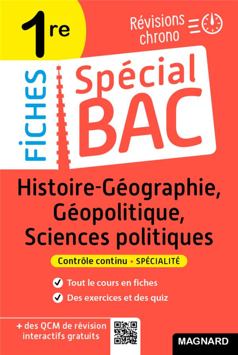 FICHES SPECIAL BAC : HISTOIRE-GEO, GEOPOLITIQUE, SCIENCES PO  -  1RE BAC 2022  -  TOUT LE PROGRAMME EN 51 FICHES, MEMOS, SCHEMAS-BILANS, EXECICES ET QCM - VERLAQUE NICOLAS - MAGNARD