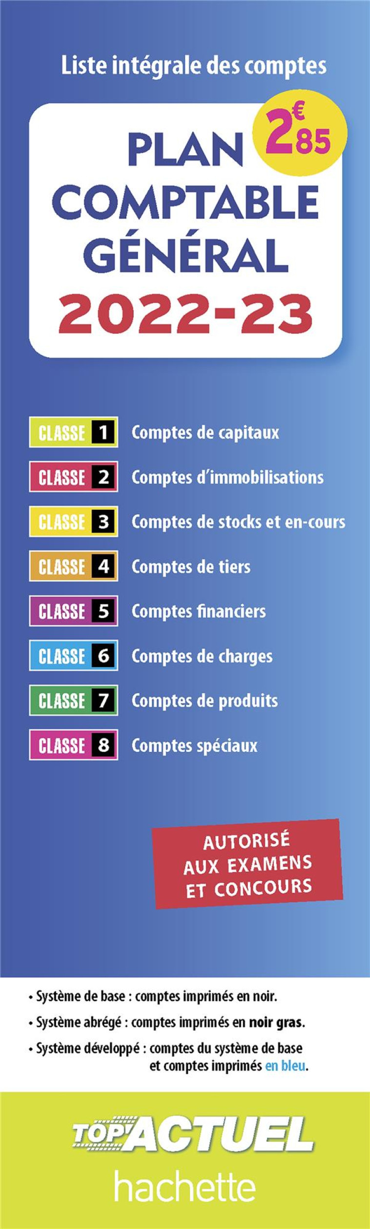 TOP'ACTUEL : PLAN COMPTABLE (EDITION 2022/2023) - SOPEL DANIEL - HACHETTE