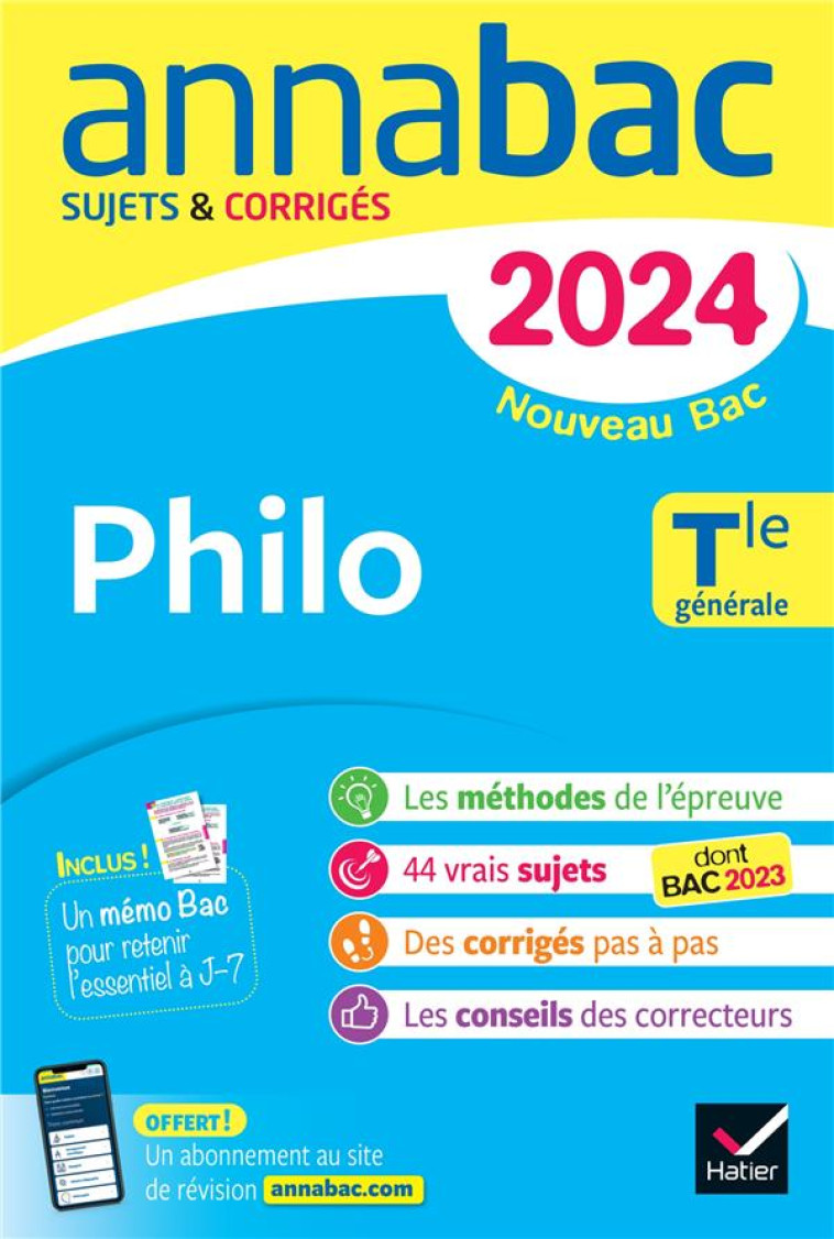 ANNABAC : PHILOSOPHIE  -  TERMINALE GENERALE  -  SUJETS ET CORRIGES - BROUSMICHE/CERQUEIRA - DIDIER