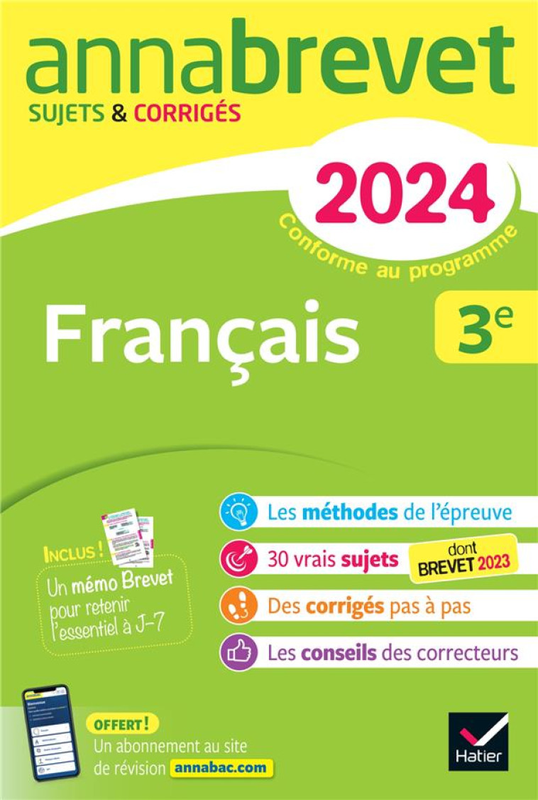 ANNABREVET : FRANCAIS  -  3E  -  SUJETS ET CORRIGES - FORMOND/TAQUECHEL - DIDIER