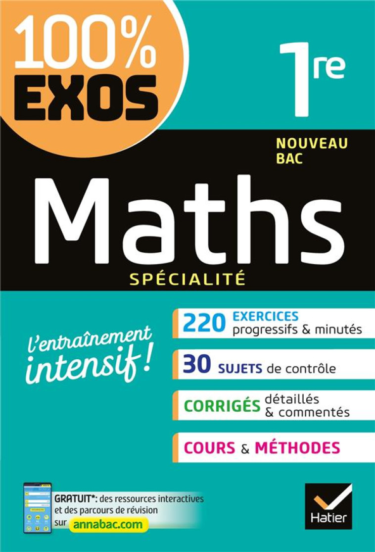 100% EXOS : MATHS  -  1ERE  -  SPECIALITE - BARACHE/BAUER - HATIER SCOLAIRE