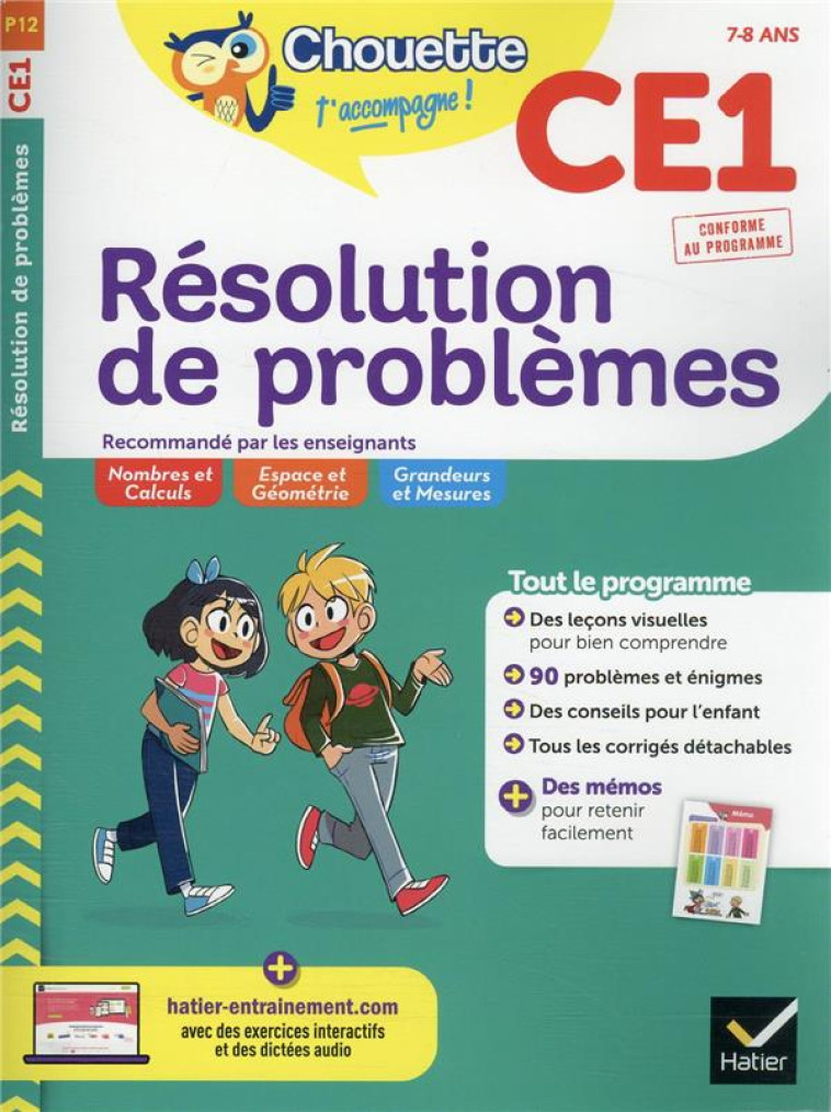 CHOUETTE ENTRAINEMENT TOME P12 : RESOLUTION DE PROBLEMES  -  CE1 - COLLETTE GERALDINE - HATIER SCOLAIRE