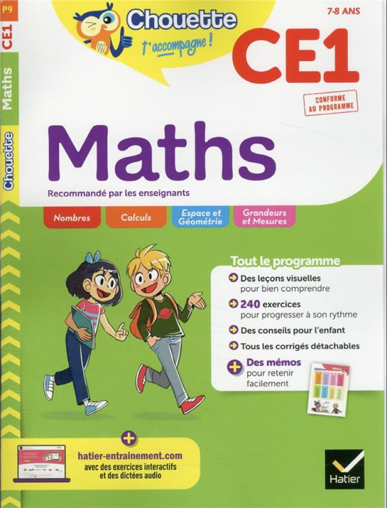 CHOUETTE ENTRAINEMENT TOME P9 : MATHS  -  CE1 - DOMERGUE/DOMINGIE - HATIER SCOLAIRE