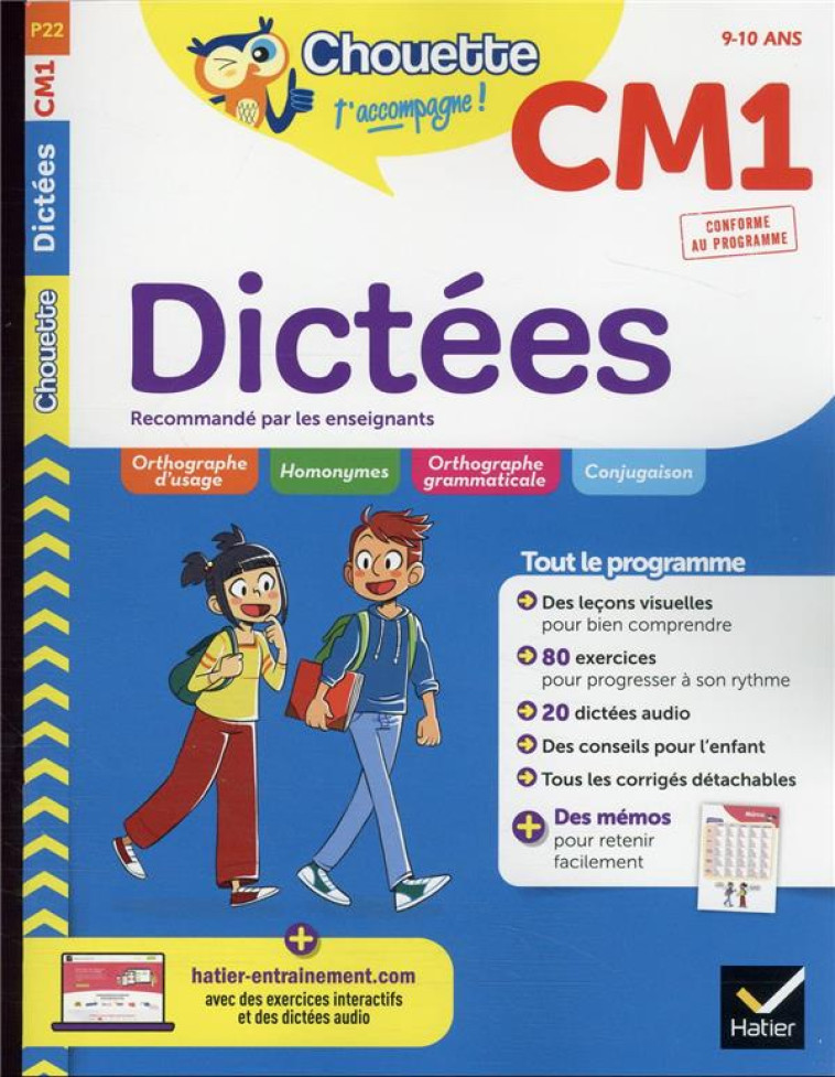 CHOUETTE ENTRAINEMENT T.P22 : DICTEES  -  CM1 - MARIENVAL VALERIE - HATIER SCOLAIRE