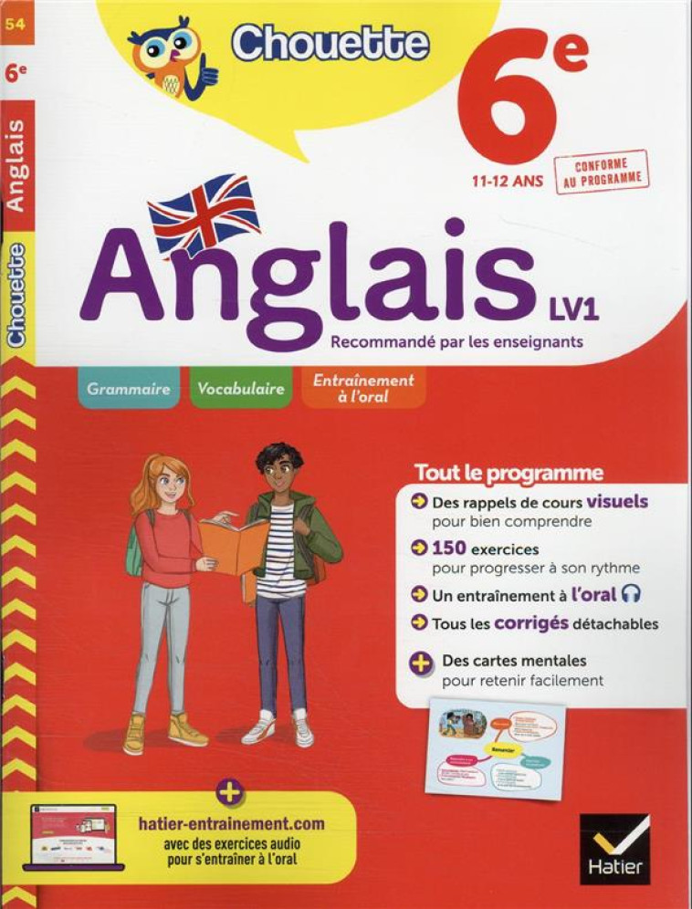 CHOUETTE ENTRAINEMENT T.54 : ANGLAIS  -  6E, LV1 - NEMNI-NATAF/TOUATI - HATIER SCOLAIRE