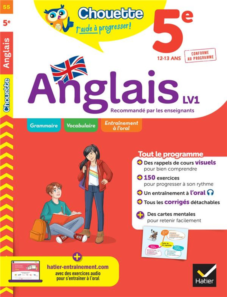 CHOUETTE ENTRAINEMENT T.55 : ANGLAIS  -  5E, LV1 - NEMNI-NATAF/TOUATI - HATIER SCOLAIRE