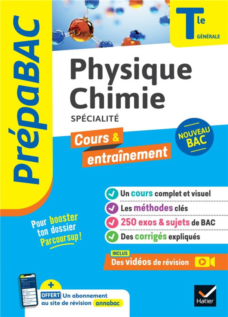 PREPABAC COURS et ENTRAINEMENT : PHYSIQUE-CHIMIE, SPECIALITE  -  TERMINALE GENERALE - BENGUIGUI/BROSSARD - HATIER SCOLAIRE