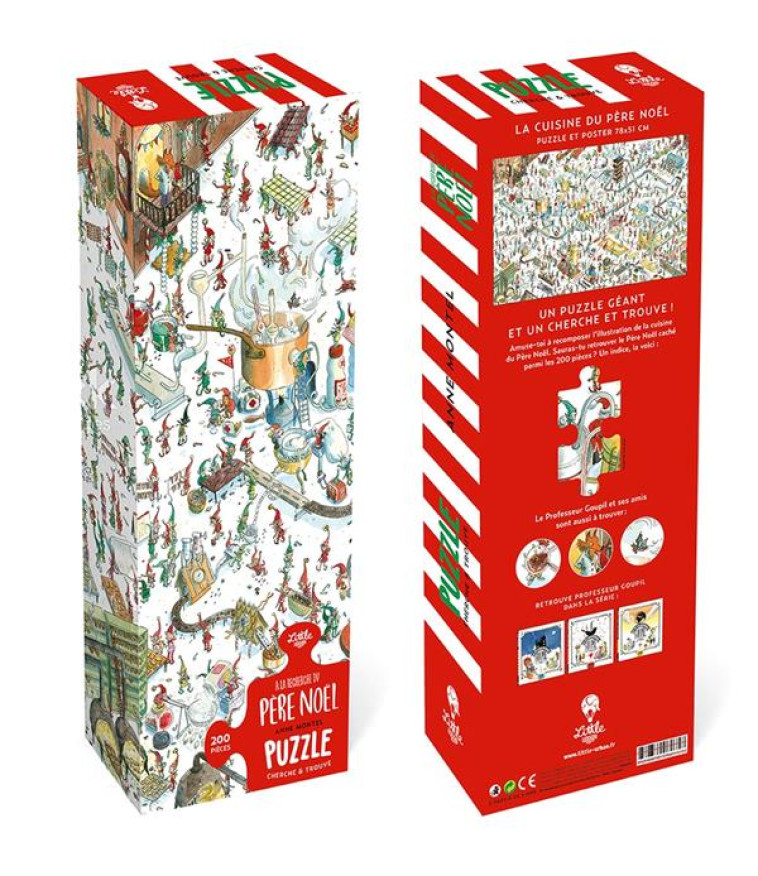 A LA RECHERCHE DU PERE NOEL  -  LA CUISINE DU PERE NOEL : PUZZLE GEANT - CLEMENT LOIC - NC