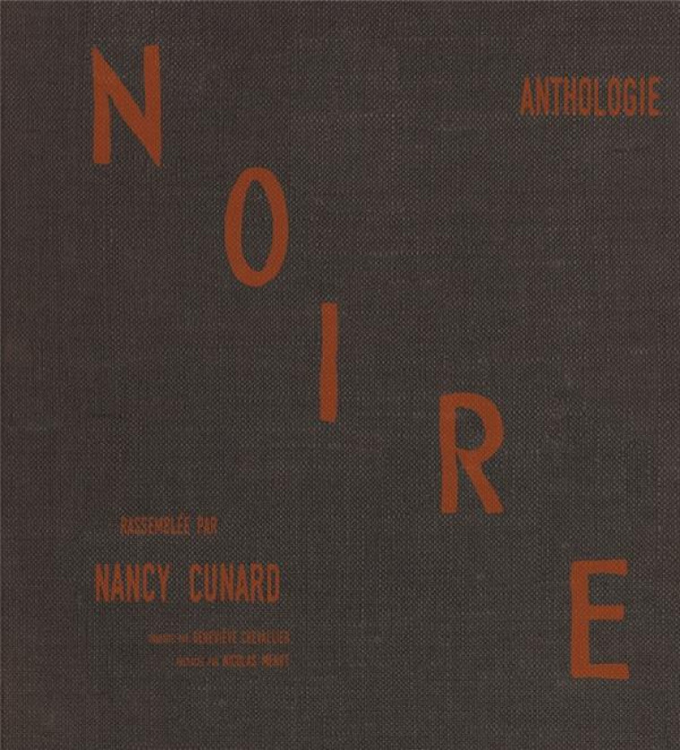 ANTHOLOGIE NOIRE - COLLECTIF/CUNARD - SANDRE