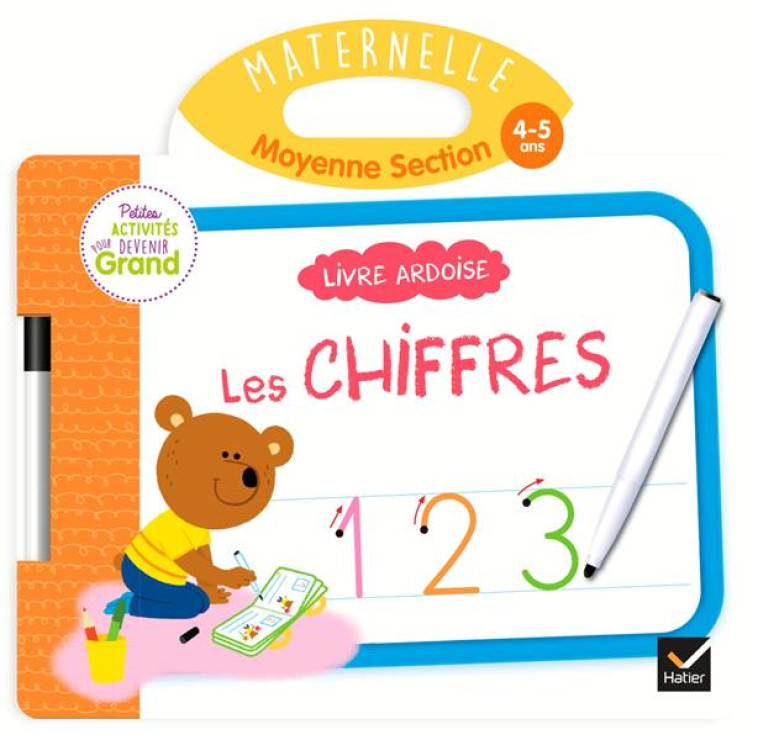 LIVRE ARDOISE  -  MS  -  LES CHIFFRES - MORNET/MOREY - HATIER SCOLAIRE