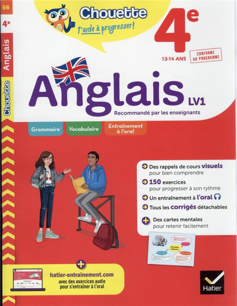 CHOUETTE ENTRAINEMENT T.56 : ANGLAIS  -  4E, LV1 - NEMNI-NATAF/TOUATI - HATIER SCOLAIRE