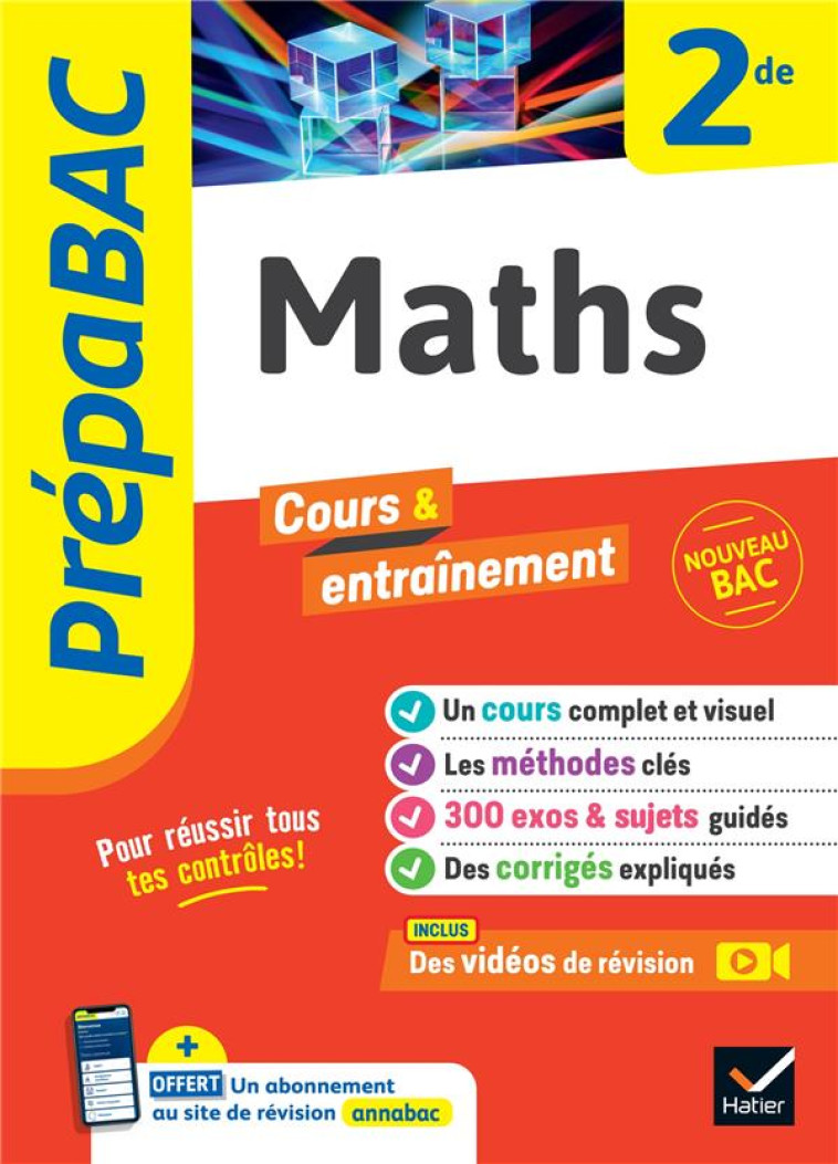 PREPABAC COURS et ENTRAINEMENT : MATHS  -  2DE - PICCHIOTTINO J-D. - HATIER SCOLAIRE