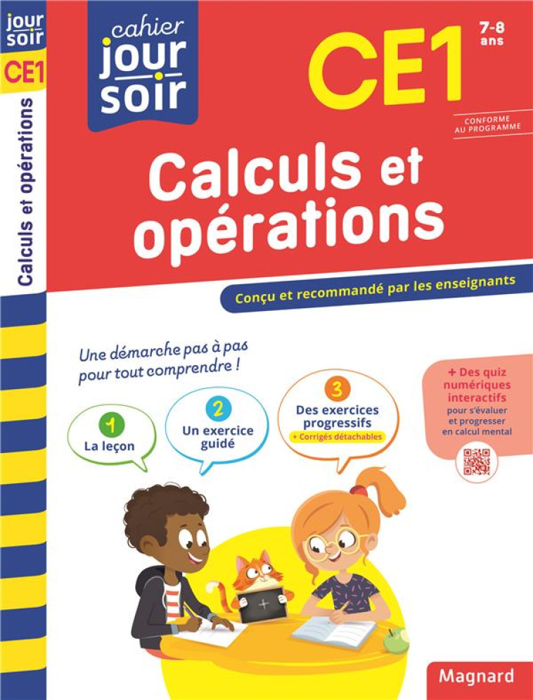 CAHIER DU JOUR / CAHIER DU SOIR  : CALCULS ET OPERATIONS  -  CE1 - SEMENADISSE BERNARD - MAGNARD