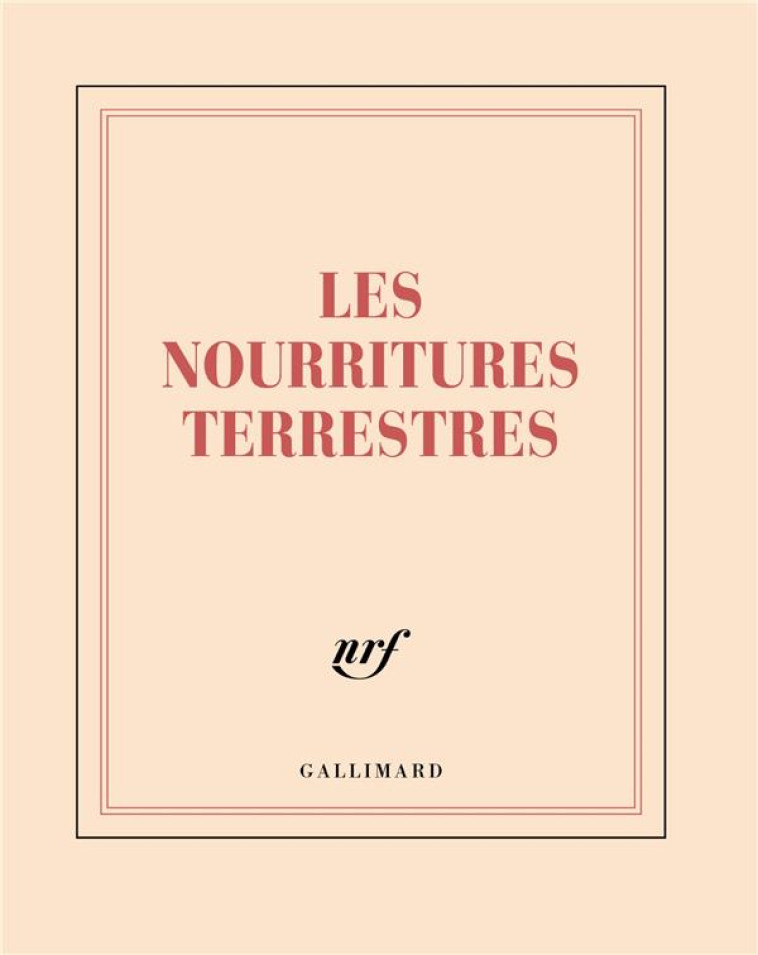 CARNET CARRE LIGNE LES NOURRITURES TERRESTRES - COLLECTIF - NC