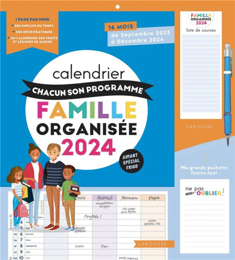 CALENDRIER CHACUN SON PROGRAMME FAMILLE ORGANISEE (EDITION 2024) - XXX - NC