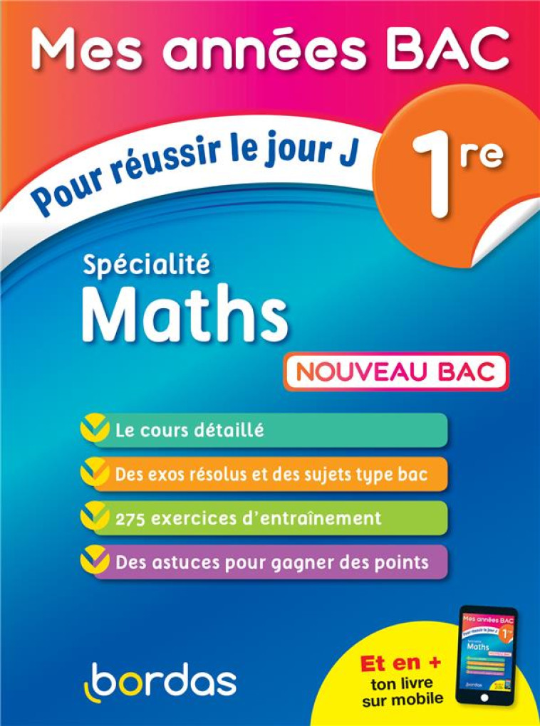 MES ANNEES BAC TOME 9 : SPECIALITE MATHS : 1RE (EDITION 2019) - AOUSTIN FABIEN - BORDAS