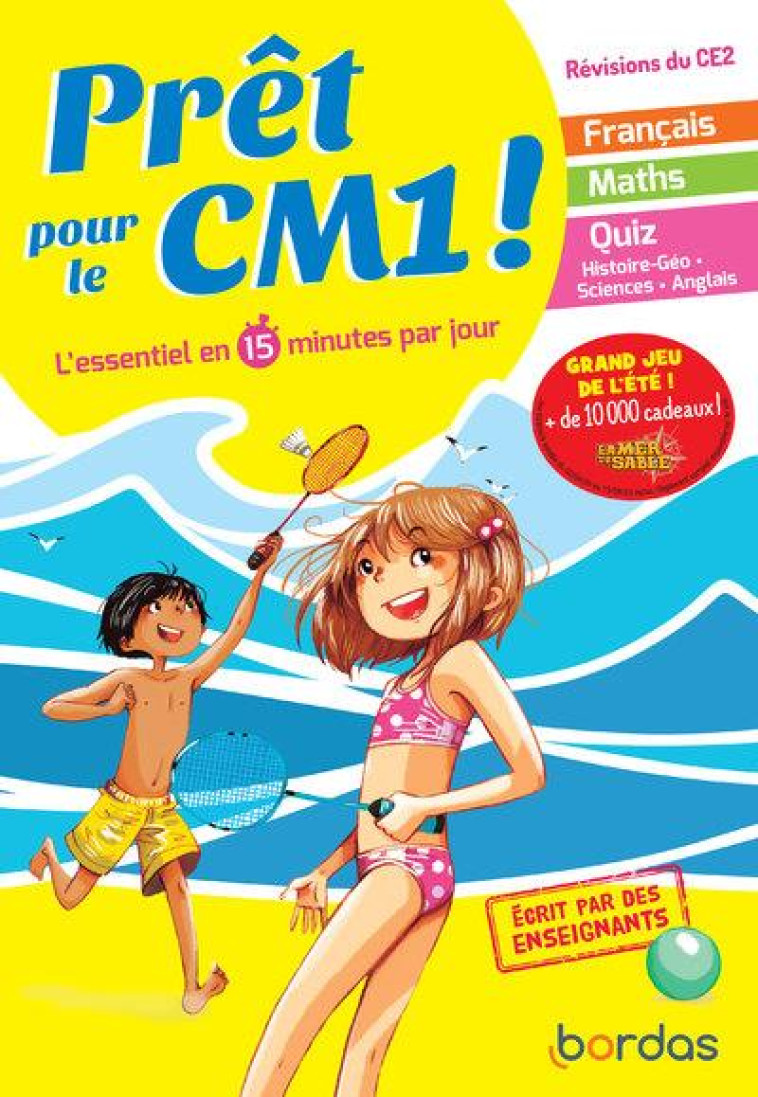 PRET POUR LE CM1 ! L'ESSENTIEL EN 15 MINUTES PAR JOUR - COLLECTIF - BORDAS