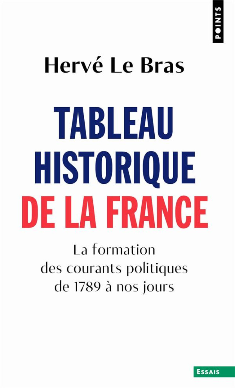 TABLEAU HISTORIQUE DE LA FRANCE - LA FORMATION DES COURANTS POLITIQUES DE 1789 A NOS JOURS - LE BRAS HERVE - POINTS