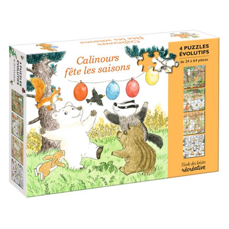 CALINOURS FETE LES SAISONS : 4 PUZZLES EVOLUTIFS - STEHR/BROUTIN - NC