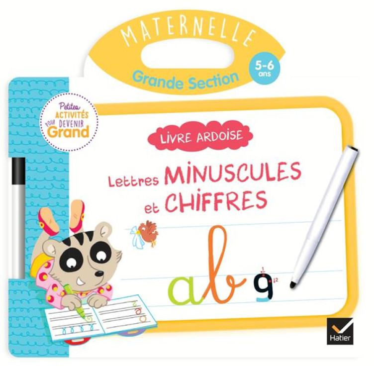 LIVRE ARDOISE  -  GS  -  LETTRES MINUSCULES ET CHIFFRES - VAN TILBEURGH M-H. - HATIER SCOLAIRE