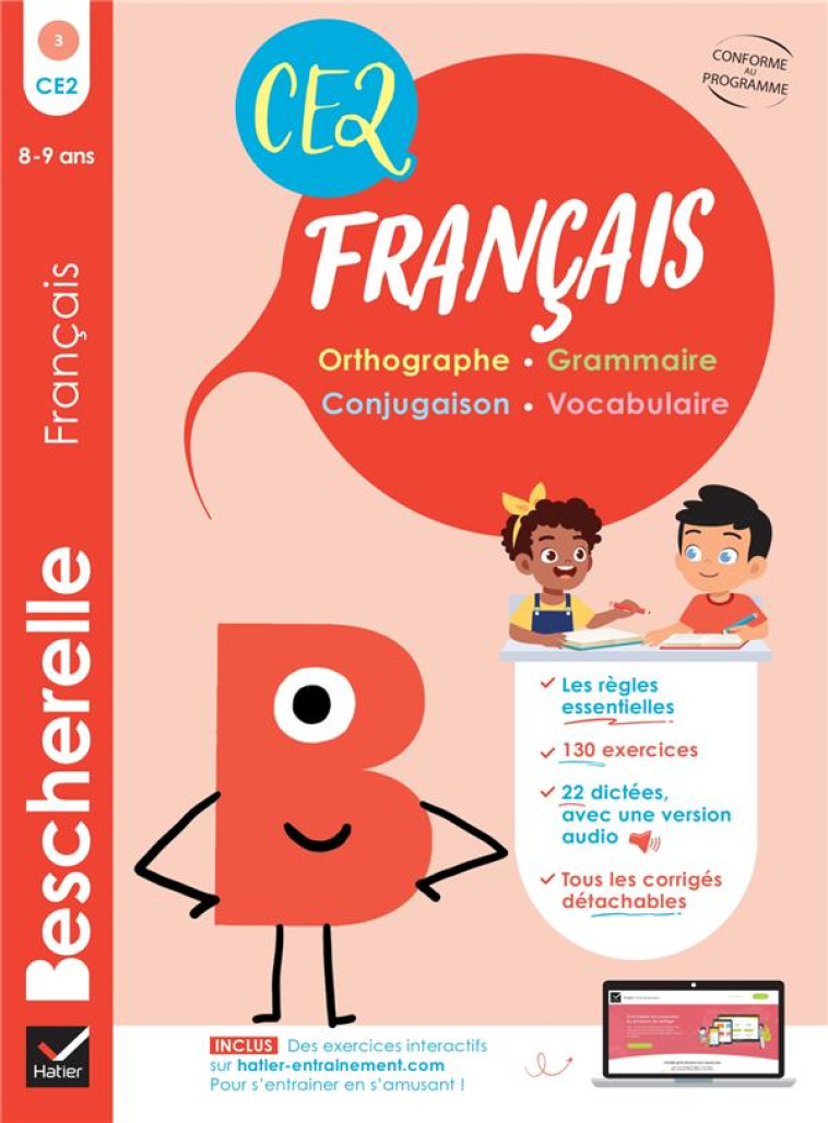 BESCHERELLE FRANCAIS CE2 - 8 ANS - MON CAHIER D'ENTRAINEMENT FRANCAIS - GAU CATHERINE - HATIER SCOLAIRE