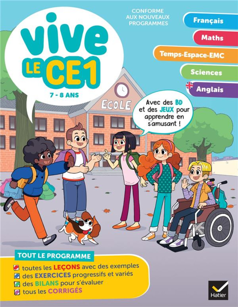 VIVE LE CE1 - 7 ANS - TOUT EN UN - ESTEVE/DOMERGUE - HATIER SCOLAIRE