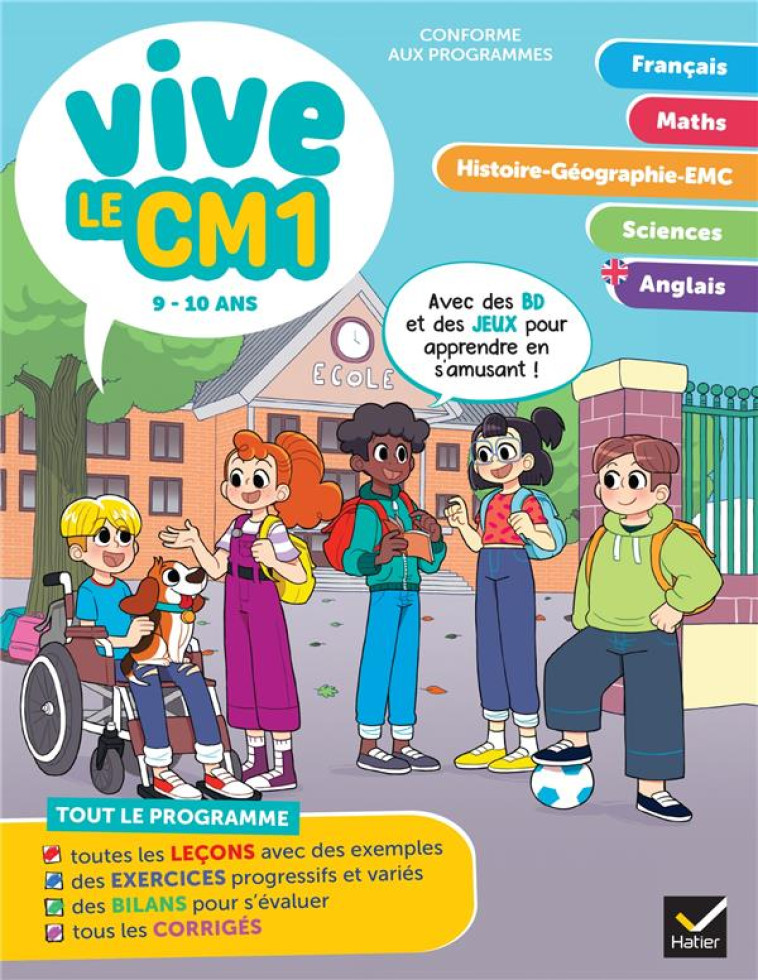 VIVE LE CM1 - 9 ANS - TOUT EN UN - BARGE/COHEN/IDIARD - HATIER SCOLAIRE