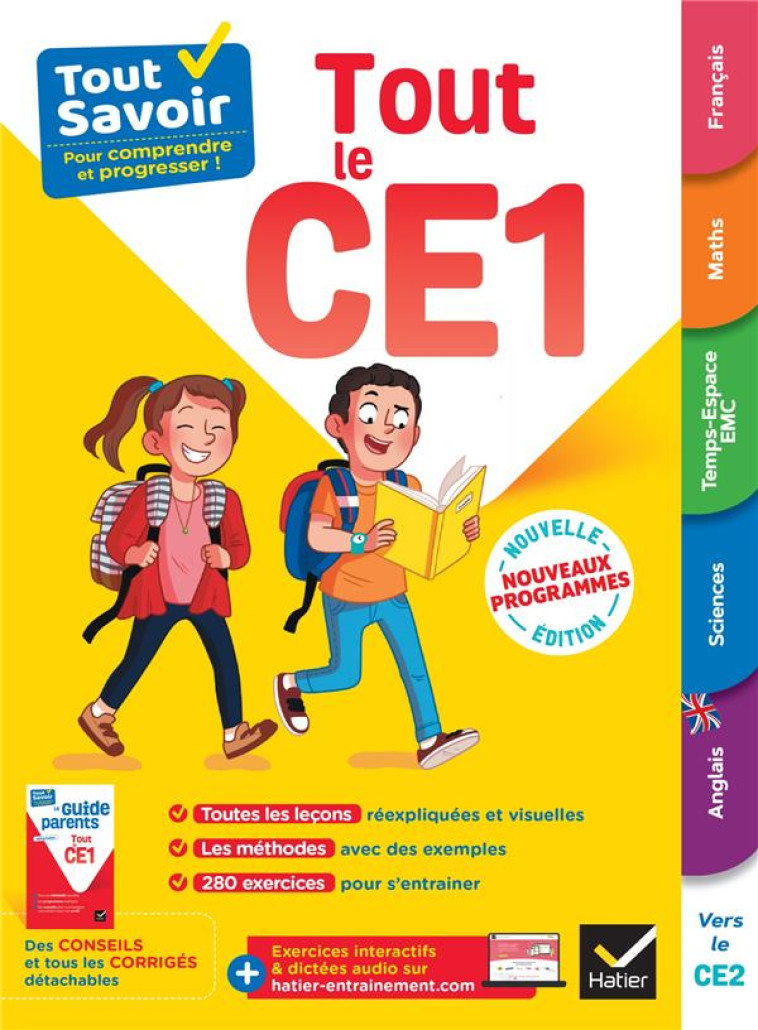 TOUT SAVOIR CE1 - TOUT-EN-UN - COURS, METHODES ET EXERCICES DANS TOUTES LES MATIERES - ANTOINE/IDIARD/MUL - HATIER SCOLAIRE