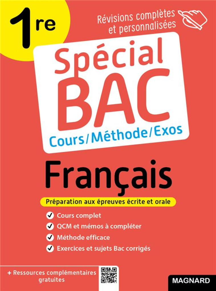 SPECIAL BAC FRANCAIS 1RE 2025 - COURS COMPLET, METHODE, EXERCICES ET SUJETS POUR REUSSIR L'EXAMEN - ZOLYNSKI CANDICE - MAGNARD