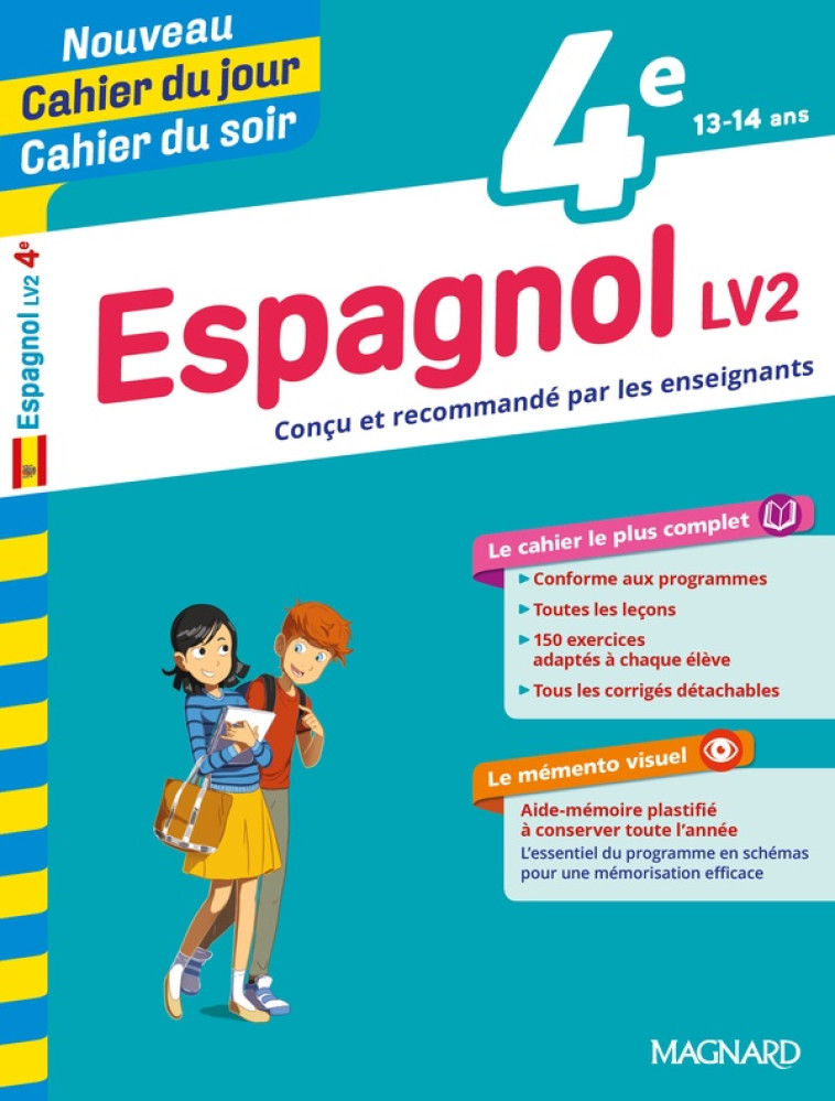 CAHIER DU JOUR / CAHIER DU SOIR  : ESPAGNOL  -  4E  -  LV2 - CIRIA-MENARD NIEVES - MAGNARD