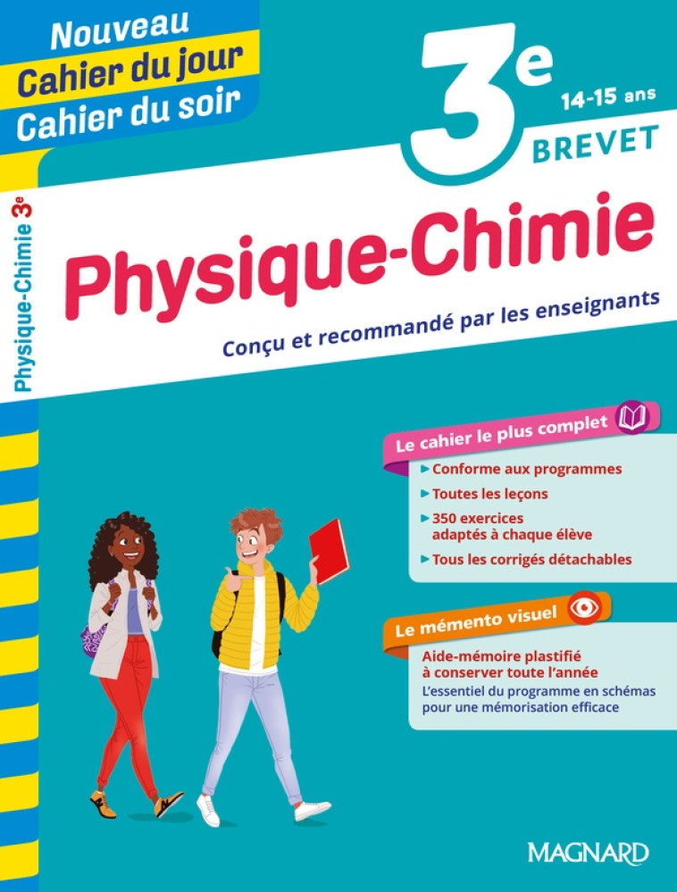 CAHIER DU JOUR / CAHIER DU SOIR  : PHYSIQUE-CHIMIE  -  3E  -  BREVET - RASSET PATRICK - MAGNARD